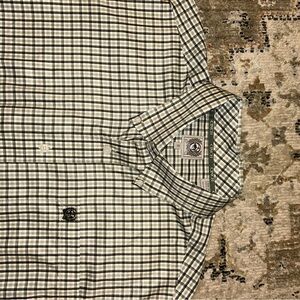 Cinch Black and White Dress Shirt with Classic Checkered Pattern